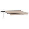 vidaXL Manuell markisram med LED-lampor Beige 2,5 x 2 m