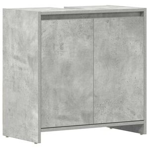 vidaXL Badrumssk&aring;p betonggr&aring; 60x33x61 cm konstruerat tr&auml;