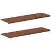 vidaXL F&ouml;nsterbr&auml;dor 2 st M&ouml;rkbrun 140 x 40 x 2 cm Massivt Ektr&auml;