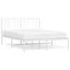 vidaXL S&auml;ngram med huvudgavel metall vit 140x200 cm