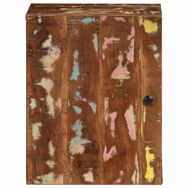 vidaXL Väggmonterat badrumsskåp 38x33x48 cm massivt återvunnet trä