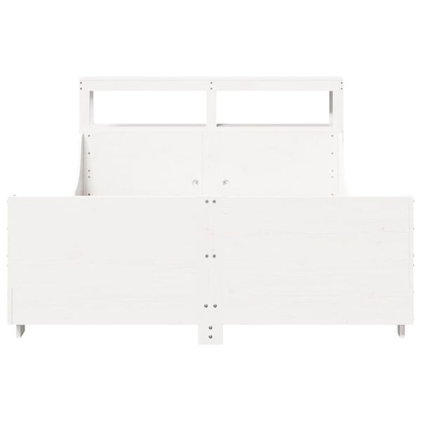 vidaXL S&auml;ngram utan madrass vit 140x190 cm massiv furu