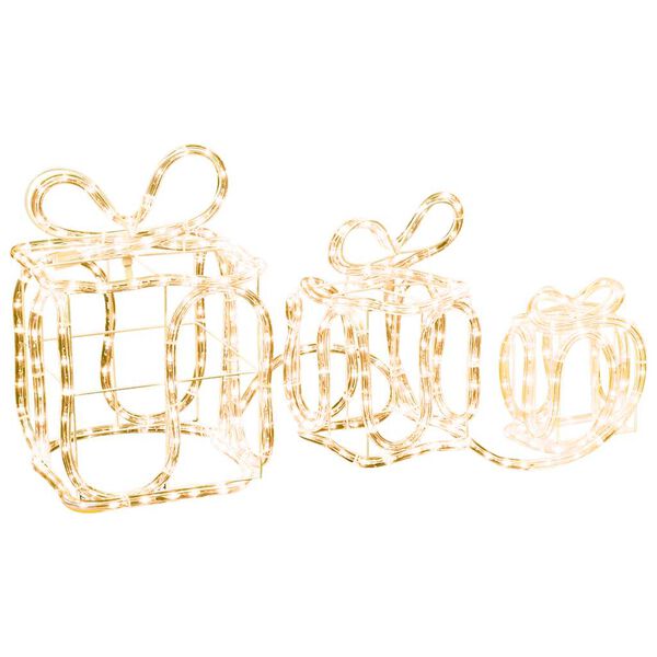 vidaXL Juldekoration julklappar med 180 LED inomhus/utomhus