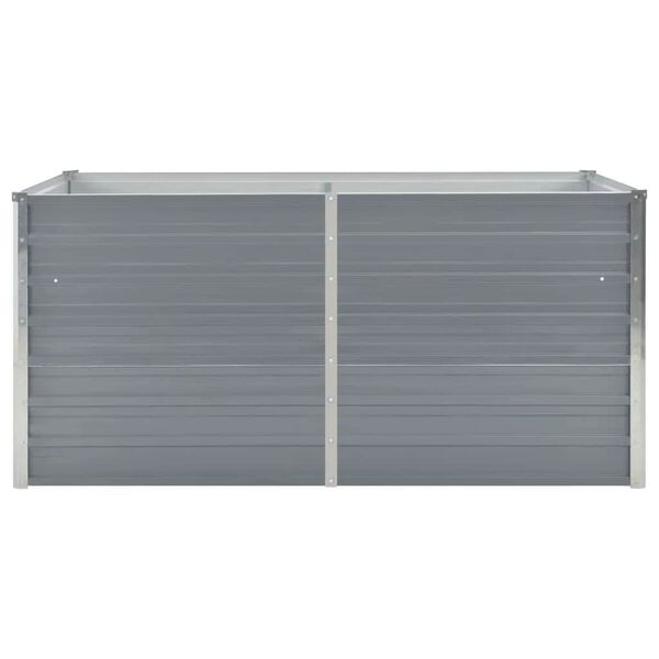 vidaXL Odlingsl&aring;da 160x80x45 cm galvaniserat st&aring;l gr&aring;