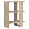 vidaXL Hyllsystem 2 niv&aring;er 52 x 25 x 71,5 cm Konstruerat tr&auml; Sonoma-ek