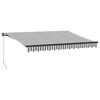 vidaXL Markis manuellt inf&auml;llbar med LEDs antracit och vit 350x250 cm