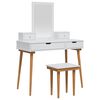 vidaXL Skrivbordsset FAUSKE 5 st Vit 100 x 50 x 143 cm