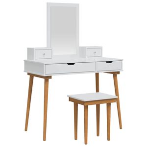 vidaXL Skrivbordsset FAUSKE 5 st Vit 100 x 50 x 143 cm