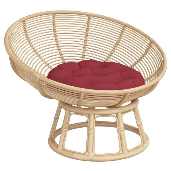 vidaXL Rund dyna vinr&ouml;d &Oslash; 60 x11 cm oxfordtyg