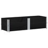 vidaXL Pallkragar 2 st svart 150x50 cm massivt furu
