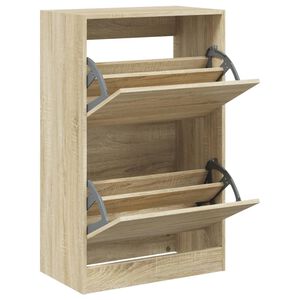 vidaXL Skohylla sonoma-ek 60x34x96,5 cm konstruerat tr&auml;