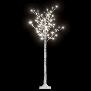 vidaXL Plastgran 156 LED 1,5 m pil kallvitt ljus inomhus/utomhus