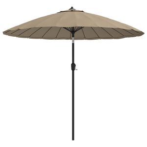 vidaXL Tr&auml;dg&aring;rdsparasoll med aluminiumst&aring;ng 250 cm taupe