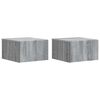 vidaXL V&auml;ggmonterat S&auml;ngbord 2 pcs Gr&aring; sonoma-ek 33 x 34,5 x 20 cm