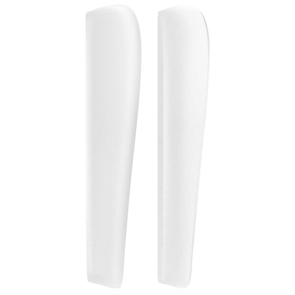 vidaXL S&auml;nggavel med kanter vit 203x23x118/128 cm konstl&auml;der