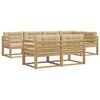 vidaXL Utomhussoffset med kudde 6 pcs Vit och Beige Polyester