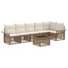 vidaXL Tr&auml;dg&aring;rdsoffset 7 pcs Beige konstrotting