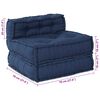 vidaXL Modulär soffa 4 pcs Indigo tyg
