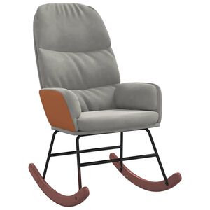 vidaXL Gungstol ljusgr&aring; sammet