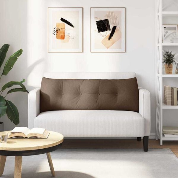 vidaXL Ryggkudde Brun 140 x 24 x 50 cm tyg