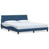 vidaXL Bed Frame without Mattress "Hanko" Blue 180x200 cm Fabric