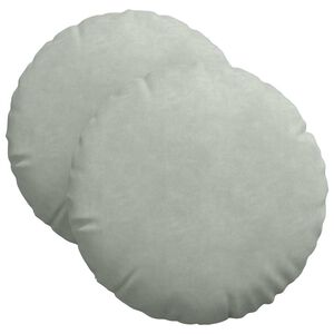vidaXL Sittkuddar 2 st Ljusgr&aring; &Oslash; 40 x 13 cm Sammet