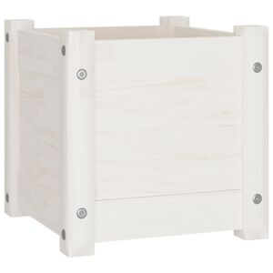 vidaXL Odlingsl&aring;da vit 31x31x31 cm massiv furu