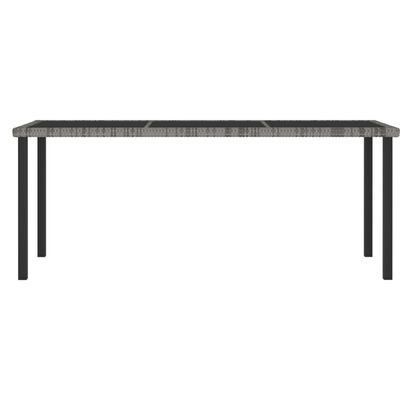 vidaXL Trädgårdsbord grå 180x70x73 cm konstrotting