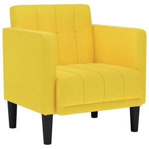 vidaXL Soffstol med armst&ouml;d ljusgul 53 cm tyg