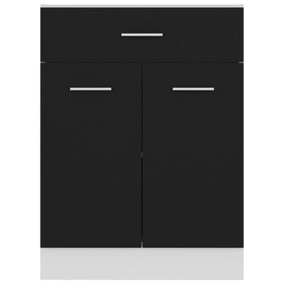 vidaXL Underskåp med låda svart 60x46x81,5 cm konstruerat trä