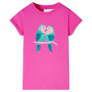 T-shirt f&ouml;r barn m&ouml;rk rosa 104