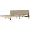 vidaXL Bed Frame without Mattress "Hanko" Cream 200x200cm Fabric