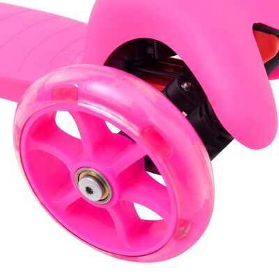 vidaXL Sparkcykel för barn 3 hjul med justerbart aluminiumstyre rosa