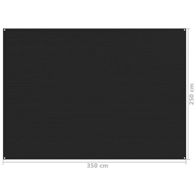 vidaXL Tältmatta 250x350 cm svart