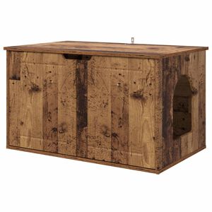 vidaXL Katt hus Gammalt tr&auml; 85 x 55 x 50,5 cm Konstruerat tr&auml;