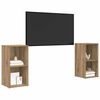 vidaXL TV-b&auml;nkset 2 pcs Artisan Ek 72 x 35 x 36,5 cm Konstruerat tr&auml;