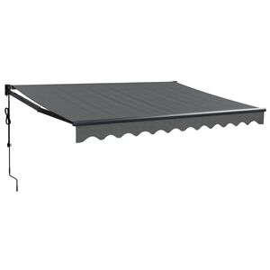 vidaXL Automatisk inf&auml;llbar markis antracit 3x2,5 m
