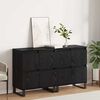 vidaXL Sideboard 2 pcs Svart Ek 60 x 35 x 70 cm