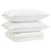 vidaXL 90% G&aring;sdun T&auml;cke Set FULDA 3 st 220 x 260 cm Sommar 100 GSM Vit