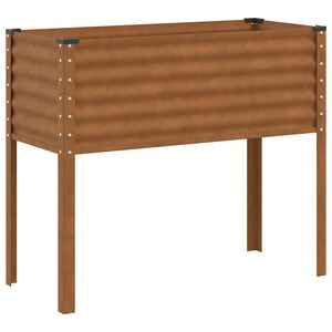 vidaXL Tr&auml;dg&aring;rdskruka 100x45x90 cm v&auml;derbest&auml;ndigt st&aring;l