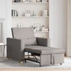 vidaXL Utdragbar soffbed enkel med hjul Taupe 90 x 165 x 87 cm tyg