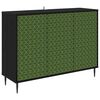 vidaXL Sideboard GELEEN Svart ek 102 x 33 x 76 cm Konstruerat tr&auml;