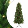 vidaXL Julgran med 300 LED-lampor med stativ Gr&ouml;n 240 cm PE