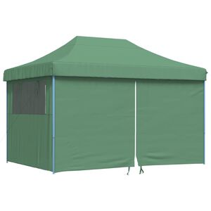 vidaXL Pop-Up hopf&auml;llbart partyt&auml;lt med 4 sidov&auml;ggar gr&ouml;n