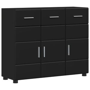 vidaXL Sideboard FLORIN 88,5 x 30,5 x 73 cm Svart Konstruerat tr&auml;
