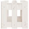 vidaXL Odlingsl&aring;da med staket-design vit 150x30x30 cm massiv furu
