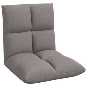 vidaXL Justerbar golvstol Taupe Tyg