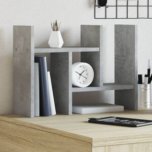 vidaXL Skrivbordshylla betonggr&aring; 34,5x15,5x35,5 cm konstruerat tr&auml;