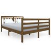 vidaXL S&auml;ngram massiv furu 135x190 cm honungsbrun