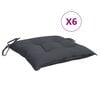vidaXL Stolsdynor 6 st antracit 40x40x7 cm oxfordtyg